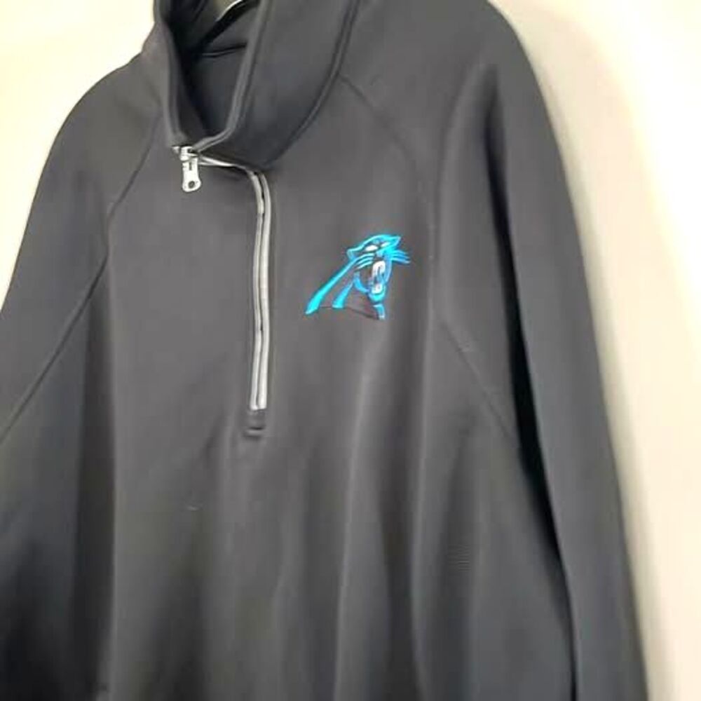 NFL Carolina Panthers Men's Large Black Quarter-Zip Pullover Jacket